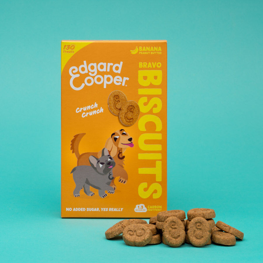 400 g Edgard & Cooper Galletas de Banana y Mantequilla de Cacahuete snack para perros, , large indicador imagen numero 2